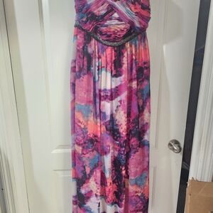 Elegant Multicolor Maxi Dress
